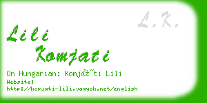 lili komjati business card